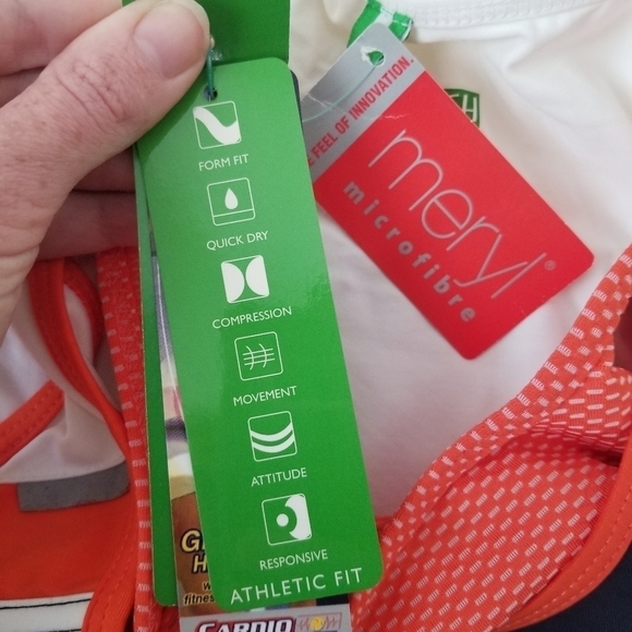 NWT TailTech Navy/Orange Athletic Tank w/ Shelf Bra Size M Tennis Pickleball - Picture 12 of 13